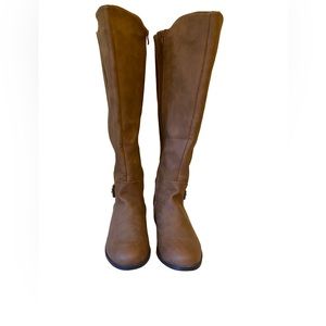 New Brown Knee High Riding Boots | size 12WW - Wide Calf |